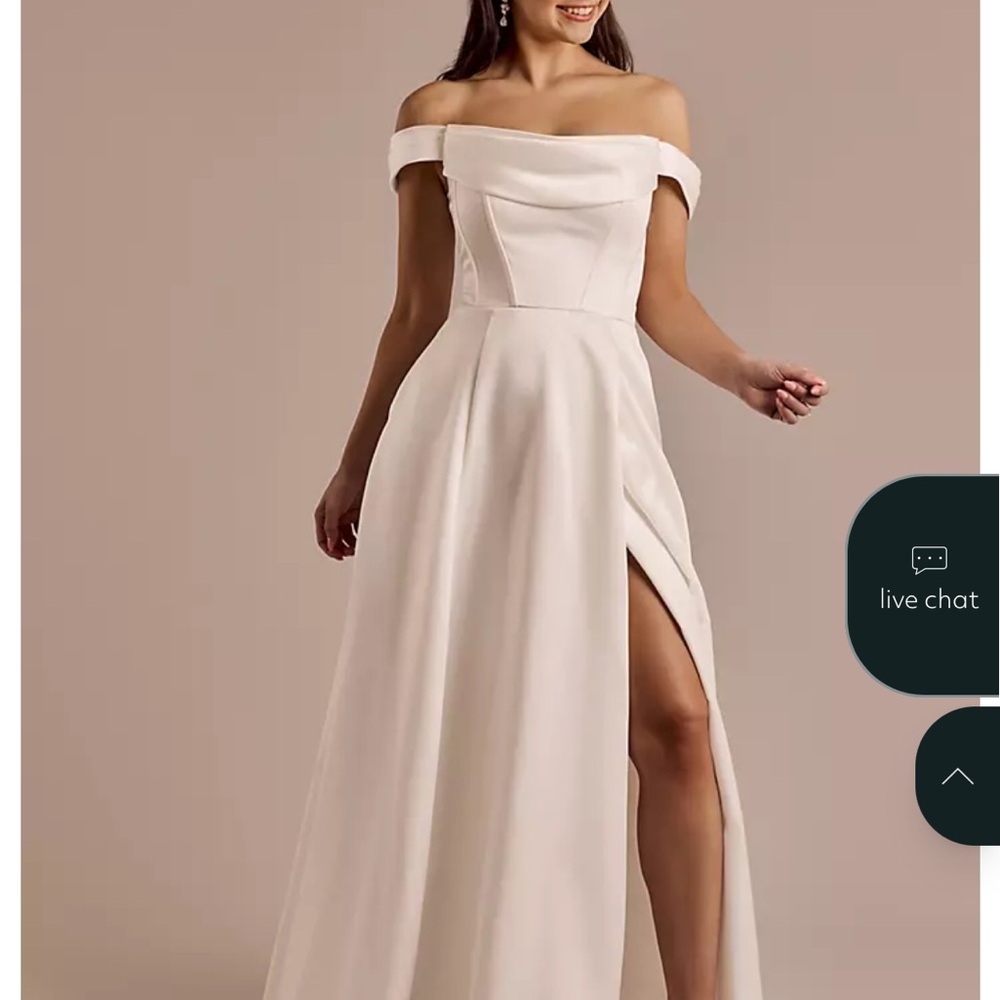 Elegant Off-Shoulder White Wedding Dress